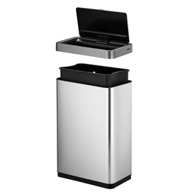 MrK Afvalbak EKO Mirage X Sensor 47L Mat RVS | Kookexpert